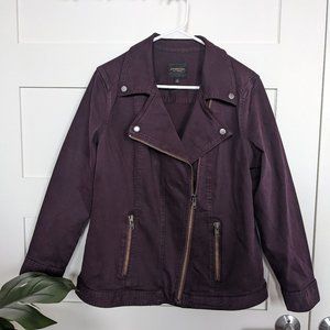 Moto Jacket w/ Slit Cuff in Rich Velvet